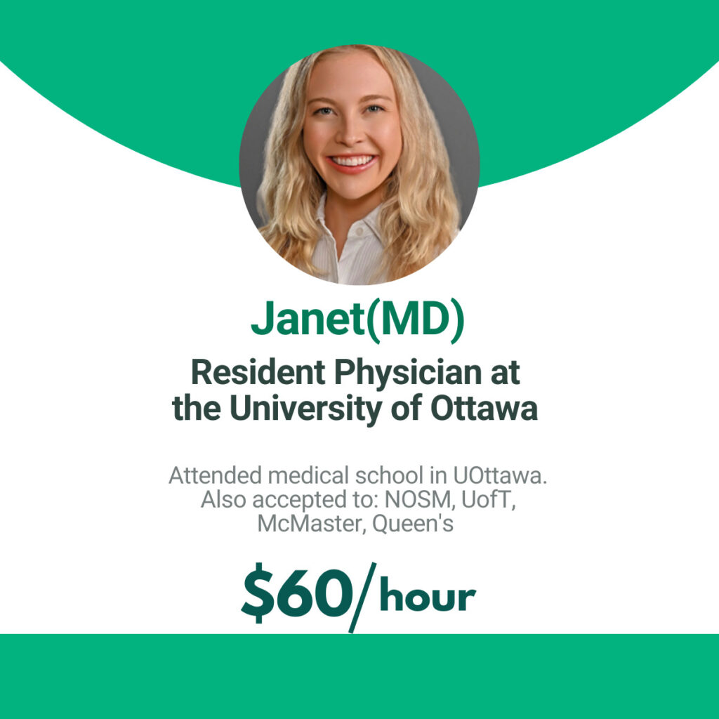 The perfect consultant to help you with perfecting your UofT medical school application 2025!