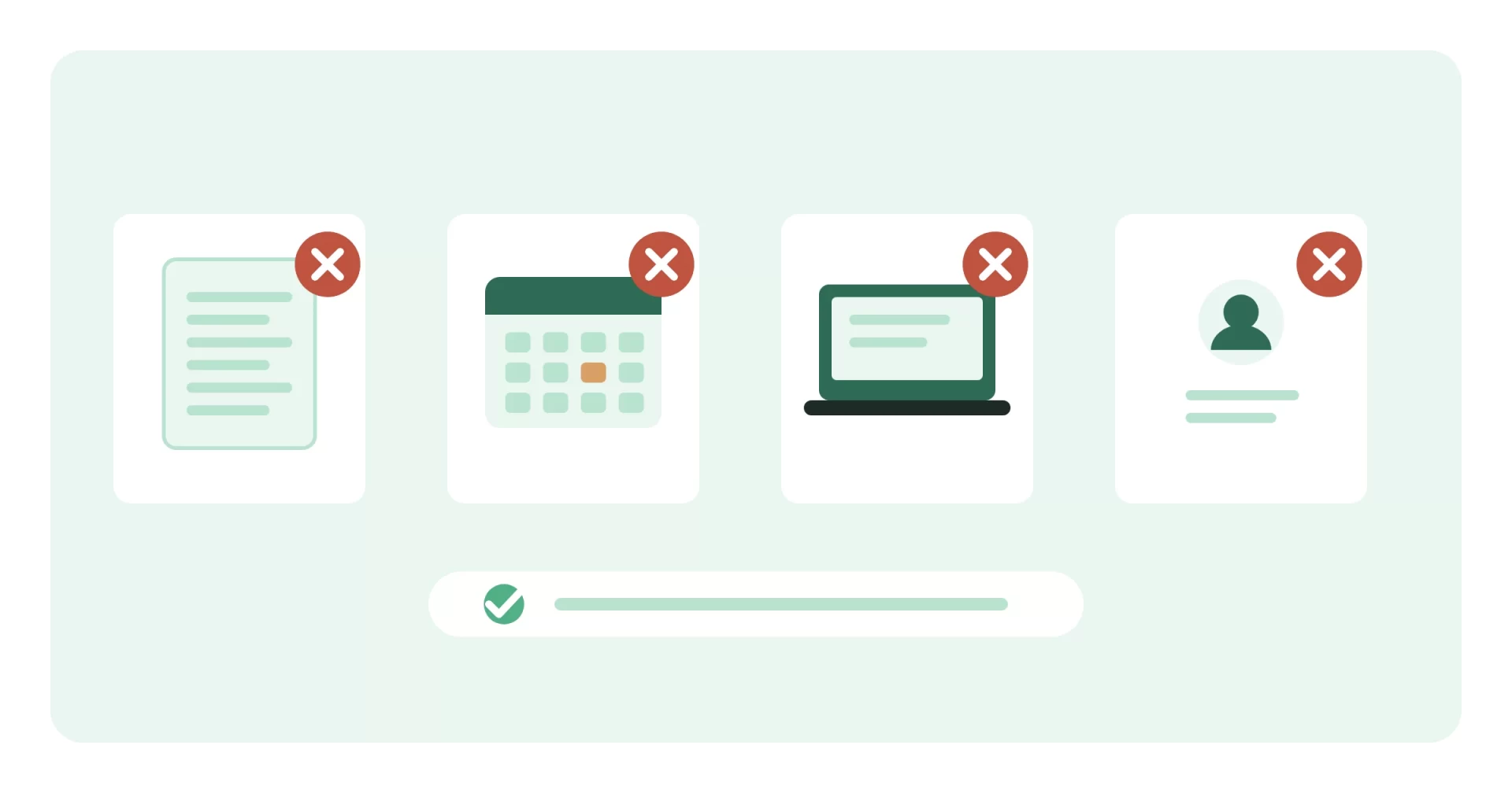 Illustration of common OVC application mistakes: repeated courses, missed deadlines, the wrong Casper version and ineligible referees